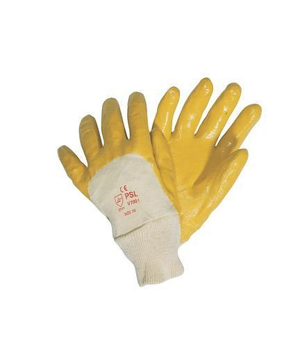 DENIOS Nitrilkautschukhandschuh, Kategorie II, gelb, Gr. 10, VE: 12 Paar, 116406