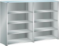 LISTA Sideboard L1006 (BxTxH) 2 x 1000x350x1450mm 80kg Farbe: Lichtgrau, Multiplex Stärke: 30mm, 45.980.020