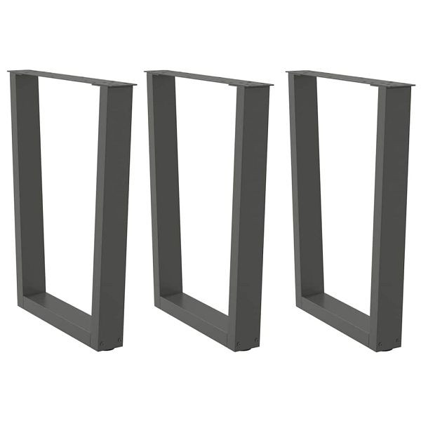 vidaXL Esstisch Beine V-Form 3 Stück Anthrazit 70x(72-73,3) cm Stahl, 4012662