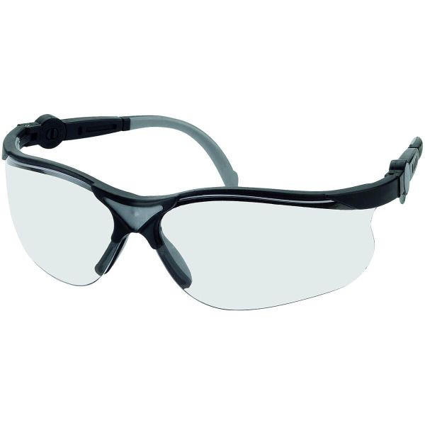 L+D STYLE BLACK Schutzbrillen, EN 166F, farblose PC Sichtscheiben, UV-Schutz 400, verstellbare Bügel, optische Güteklasse 1, VE: 10 Stück, 2671