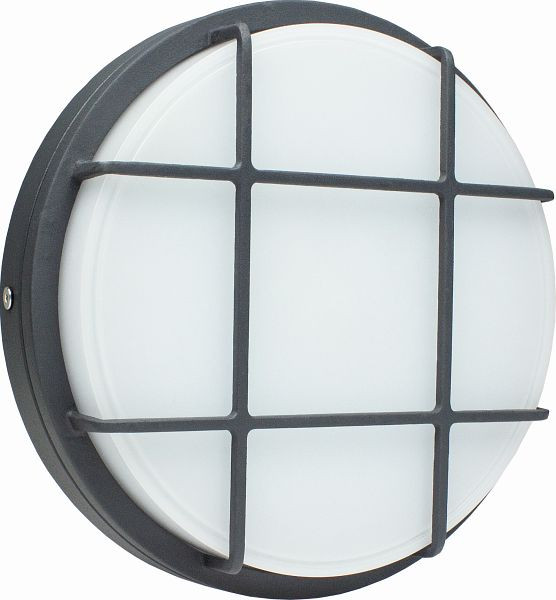 as-Schwabe LED-RUND-Leuchte 20W, anthrazit Alu-Gehäuse mit Polycarbonat-Diffusor, SAMSUNG LED-CHIP, 56731