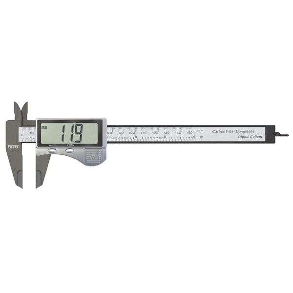 Vogel Germany Elektronischer Digital-Messschieber aus nicht leitfähigem Carbon-Fiberglas, 150 mm / 6 inch, 202203