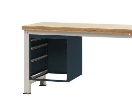 Manuflex Leergehäuse PROFI für Werkbanktische stationär, Nutzhöhe 500 mm für Werkbanktiefe 700 mm, Anthrazit, ZB4431.7016