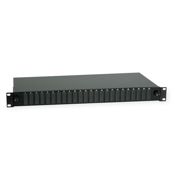 VALUE 19"-Spleißbox leer 1 HE, ausziehbar, 24x SC-DX/LC 4-fach, 21.99.0650