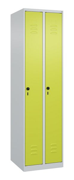 C+P Umkleidespind Classic PLUS, 2 Abteile, 1850x500x500mm, 7035/0024, Drehriegel, 080000-29 S10009