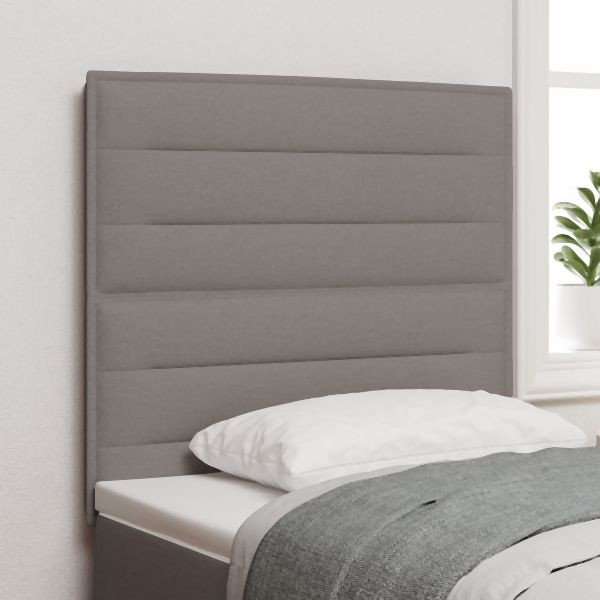 vidaXL Kopfteil Linien Design Taupe 100 cm Stoff, 3337681