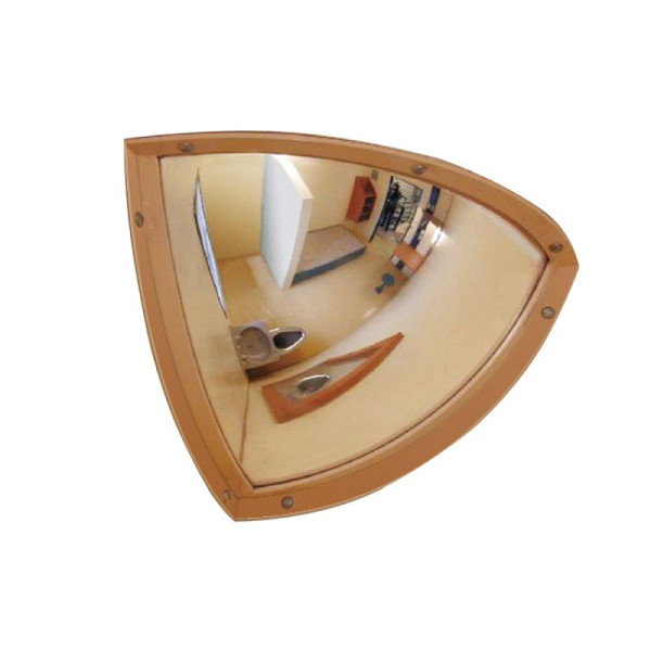 Stein HGS Überwachungsspiegel "Morion" aus Edelstahl, Sicherheitsbereich, unzerbrechlich, 500 x 250mm, Beobachterabstand 5m, 3 Blickrichtungen, 33423