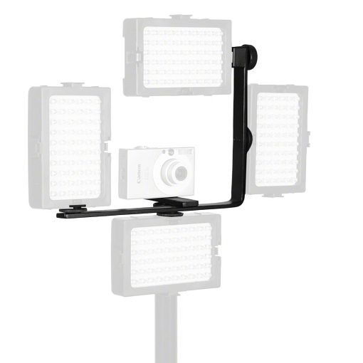 Walimex Hilfsschiene gewinkelt für 4 LED Leuchten, 1016527