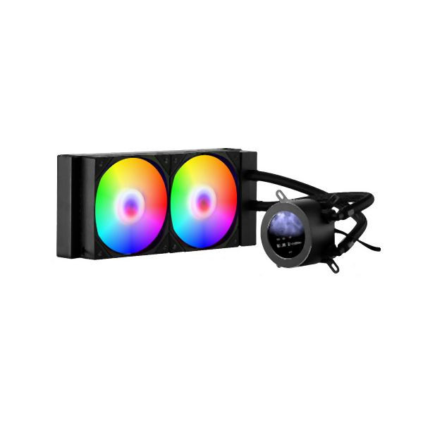 VEVOR Flüssigkeitskühler AIO CPU-Wasserkühler mit ARGB-Licht 120-mm-PWN-Lüfter, CPULQFSSLDPB56R3VV9