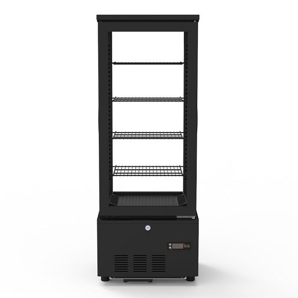 Vaiotec TOPLINE Kühlvitrine 4-fach / 92 Liter "schwarz", 43,4x39,8x115,4 cm, 10586