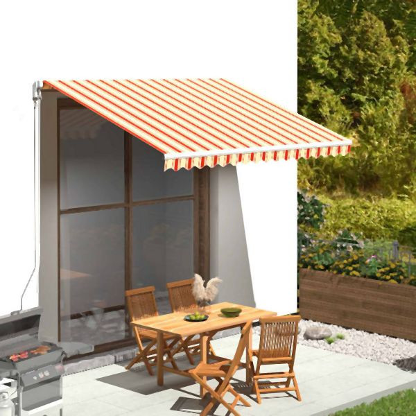 vidaXL Markisenbespannung Gelb und Orange 3,5x2,5 m, 312016