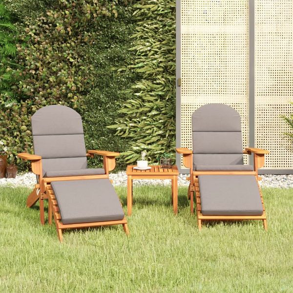 vidaXL 3-teilig Garten-Lounge-Set Adirondack Massivholz Akazie, 3152126