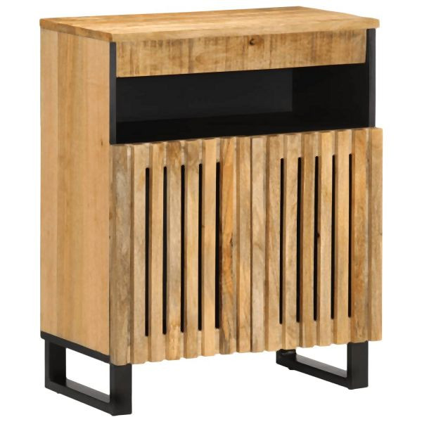 vidaXL Sideboard 60x34x75 cm Raues Massives Mangoholz, 377559