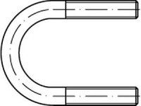 Produktbild von Rundstahlbügel DIN 3570 Stahl U A 52 / NW 40 M 10 feuerverzinkt, Gewindetoleranz 6h VE=S (100 Stück) Rundstahlbügel DIN 3570 Stahl U A 52 / NW 40 M 10 feuerverzinkt, Gewindetoleranz 6h VE=S (100 Stück)