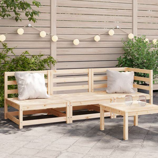 vidaXL Gartensofa 3-Sitzer Massivholz Kiefer, Top-Qualität, 837949
