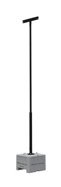 Schake Kameramast SET, 1x Beton-Aufstellvorrichtung, 1x Stahlmast 6,00 m, mit Kipphalterung, RAL 9005, 1x Kameratraverse, RAL9005, 3531K-RAL9005-SET1