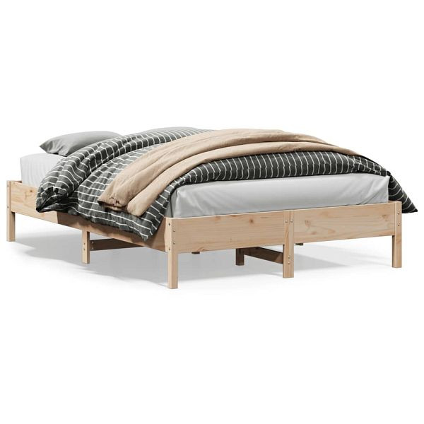 vidaXL Massivholzbett 140x200 cm Kiefer, Top-Qualität, 842698
