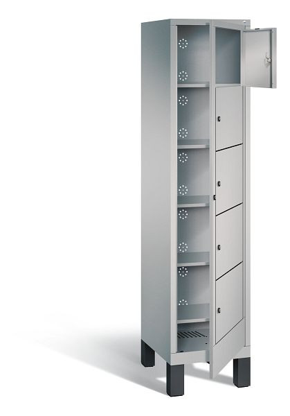 C+P Wäsche-Sammelschrank Evolo, H1850xB420xT500mm, Farbe: Weißaluminium, 48060-105 S10063