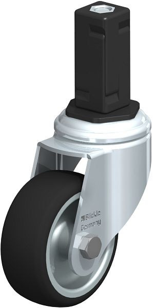 Blickle LKRA-PATH 80G-11-EV14 Apparate-Lenkrolle mit Expander, Thermoplastisches Polyurethan, Grau, 848704
