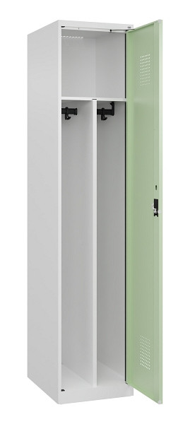 C+P Spind Evolo PLUS, 1 Abteil, 1850x400x500mm, 9016/6019, Verschluss Zylinderschloss, 049000-12F S10046