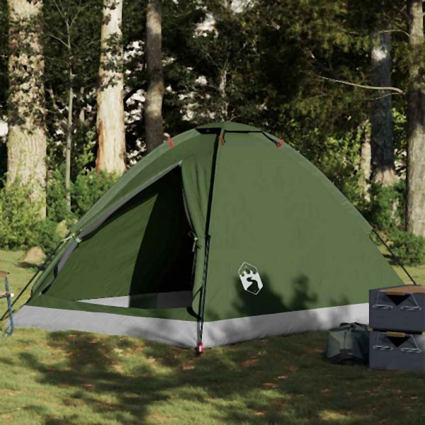 vidaXL Kuppel-Campingzelt 4 Personen Olivgrün Wasserdicht, 4009636