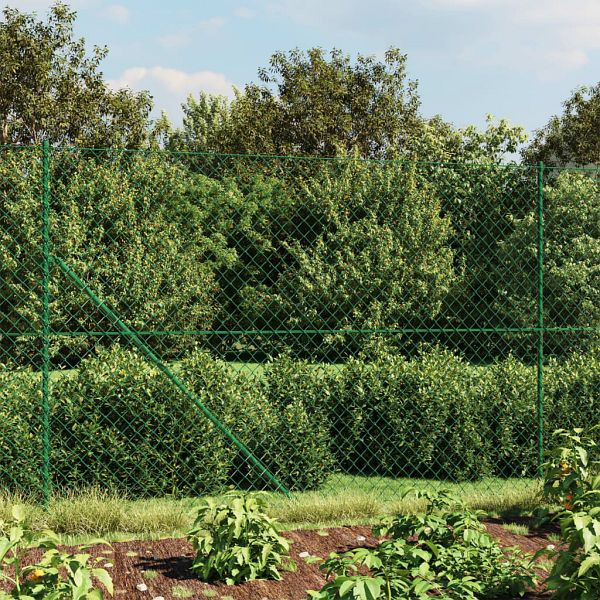 vidaXL Maschendrahtzaun Grün 1,6x25 m, 153916, 8720845771300