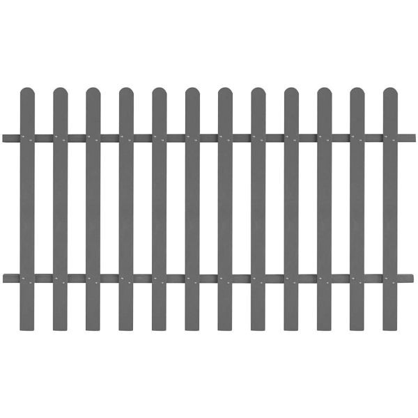 vidaXL Lattenzaun WPC 200x120 cm, Grau, 42821, 8718475568483