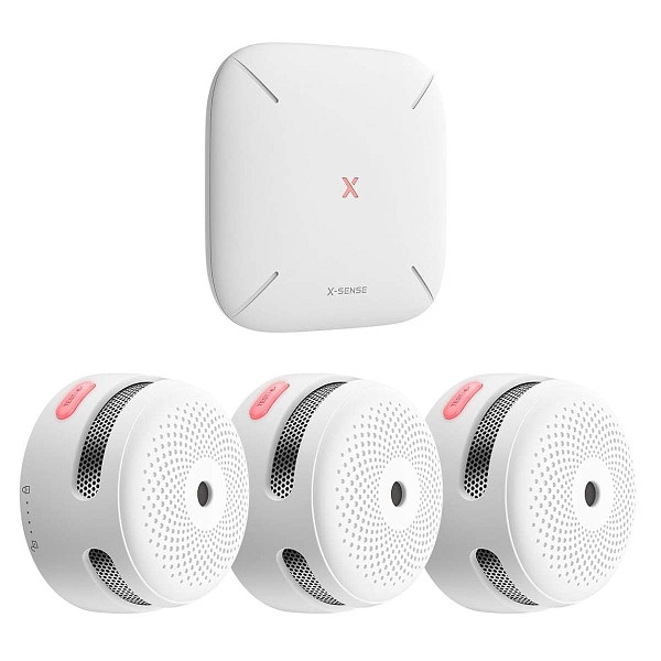 X-Sense FS31 RF-Rauchmelder-Set mit Basisstation SBS50 und 3x Smart-Rauchmelder XS01-M, xsfs31