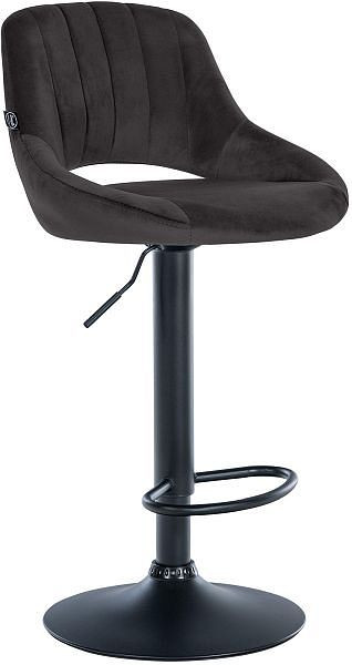 CLP Barhocker Milet Samt schwarz, schwarz, 322441, 4251756492793