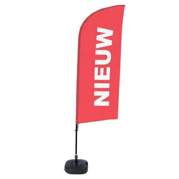 Showdown Displays Beachflag Alu Wind Komplett-Set Neu Rot Niederländisch, BFAW310-WT21-I91