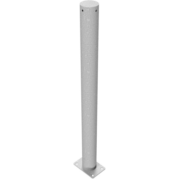 Stein HGS Absperrpfosten -Bollard- Ø 76 mm, allseitig bis 30° neigbar, zum Aufdübeln, ohne Farbe, ohne Ösen, 4076p