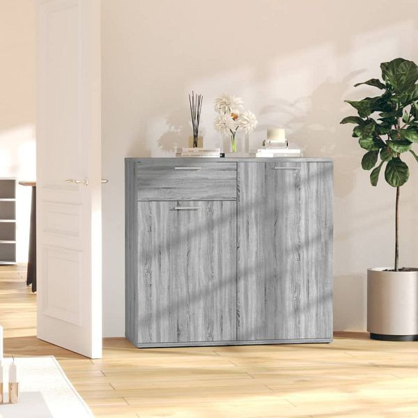 vidaXL Sideboard Grau Sonoma 80x36x75 cm Holzwerkstoff, 815490