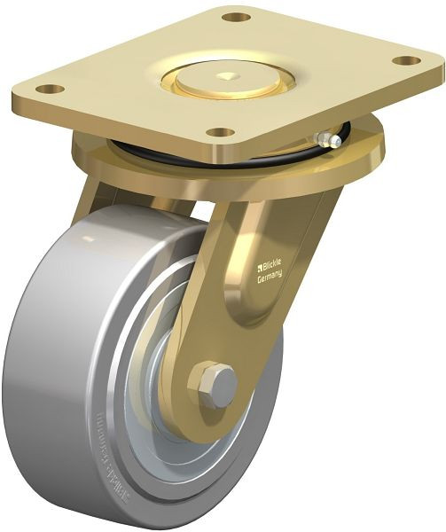 Blickle LS-SVS 150K-35 Stahlgeschweißte Schwerlast-Lenkrolle, schwere Drehkranz-Ausführung, Stahl, Grau, 621334