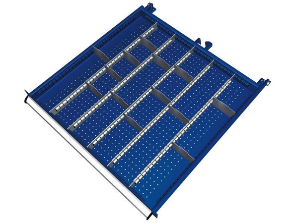KLW Einteilungsmaterialsatz für Schubladen Fachhöhe 200 bis 400 mm in SGB - Schrank, Schrankgröße 725 x 750 mm B x T, B04, SGB-B04-165