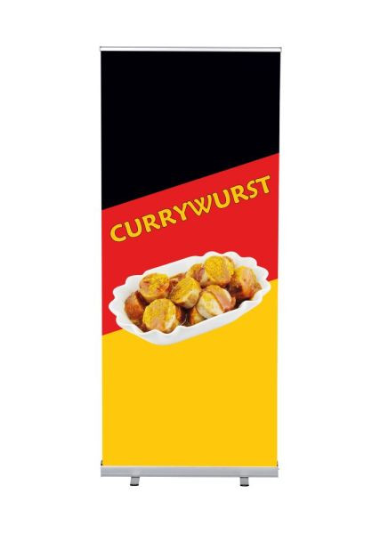 Showdown Displays Roll-Banner Budget 85 Komplettset Currywurst, RBB085LSFI326
