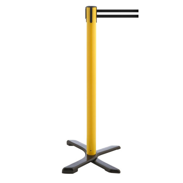 Stein HGS Personenleitsystem -P-Line Compact-, gelb, schwarz/weiß/schwarz waagerecht (gestreift), mit Gurtendstück (Standard), 34868-0502