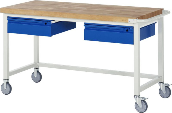 RAU Fahrbare Werkbank 8002I1, B1500xT700xH880mm, Ablageboden MT, 2xSchublade-TA, 05-8002I1-157R4S.11