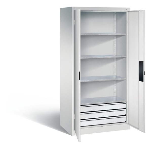 C+P Werkzeugschrank Acurado, H1950xB930xT600mm, Farbe: Lichtgrau, Muldengriff, 8922-523 S10023