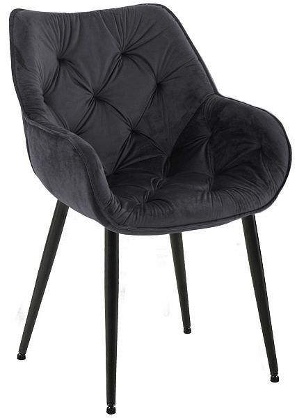 CLP Stuhl Tanna Samt, schwarz, 316857, 4251756442798