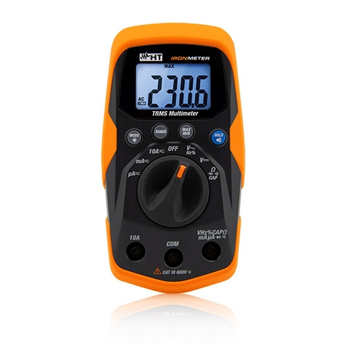 HT Instruments Extrem robustes digitales Multimeter TRMS bis 600 V AC/DC mit integrierter LED, 1010240
