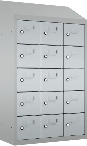 Eurobox Schließfach/Kantinenschrank, hängend, 3 Abteile, 15 Fächer, 0905-024305