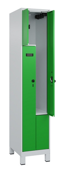 C+P Z-Spind Evolo PLUS, Füße, 2 Fächer, 1950x400x500mm, 7035/6037, Drehriegel, 049013-122 S10008