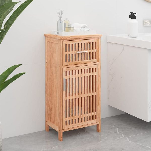 vidaXL Badschrank 42x29x82 cm Massivholz Nussbaum, 350354