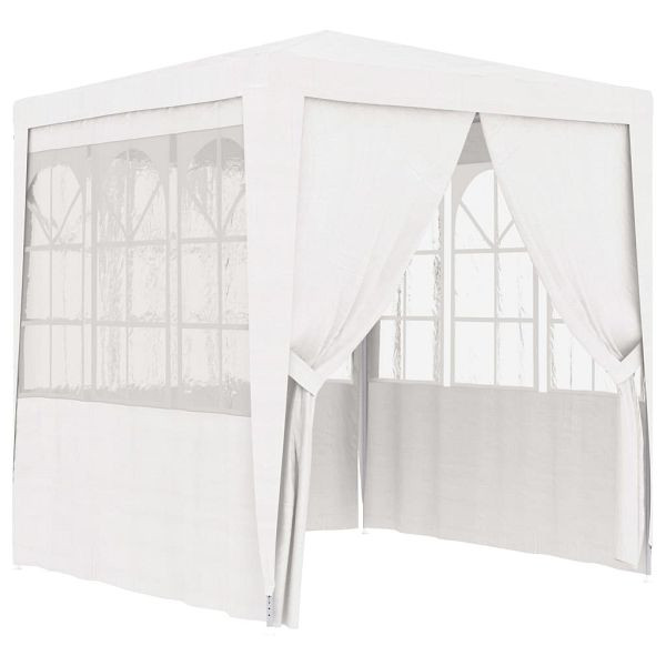 vidaXL Profi-Partyzelt mit Seitenwänden 2,5x2,5 m Weiß 90 g/m², 48518