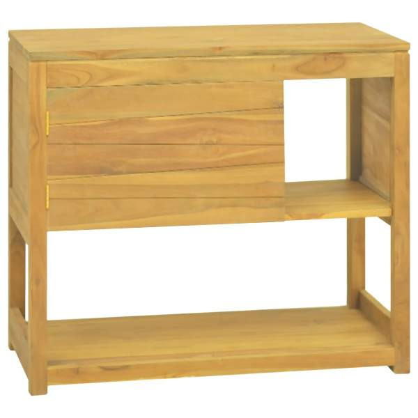 vidaXL Badschrank 85x40x75 cm Massivholz Teak, Massivholz, 338238