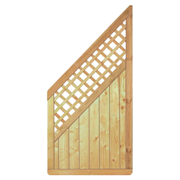 T&J CLASSIC-Serie-Senkrecht Ranki ECKE, 90 x 180/90 cm, kdi-grün, Rahmen 40/70 mm, Profilbretter 16/118 mm, 27903