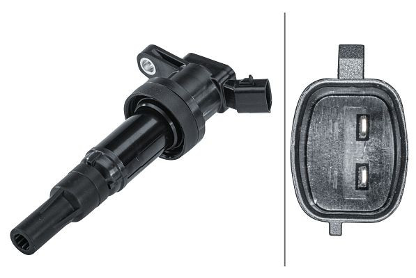 HELLA Zündspule, 12V, 2-polig, Kerzenschachtzündspule, Bajonett, 5DA 358 168-341