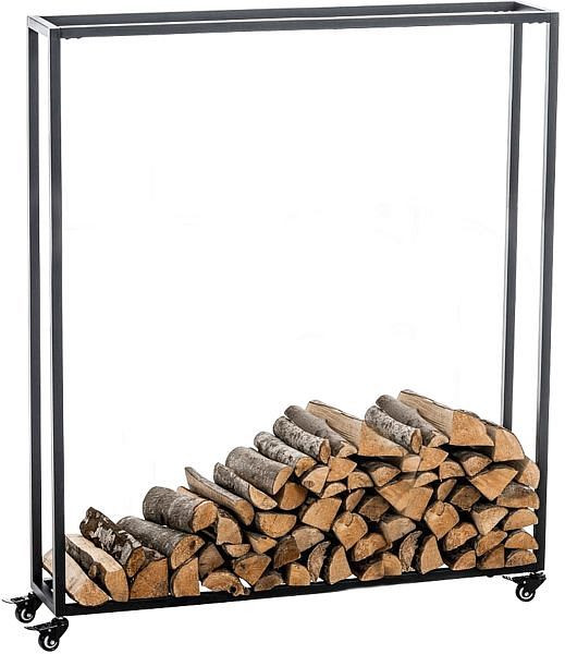 CLP Kaminholzständer Hetta 25x100x150 cm, schwarz, 151827201