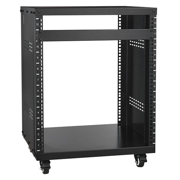 VEVOR 12U Server Rack 226,8kg Netzwerk Stereo Aufnahmestudio Rack 510x460x700mm, LYSJJ12U18YCOJ5U1V0