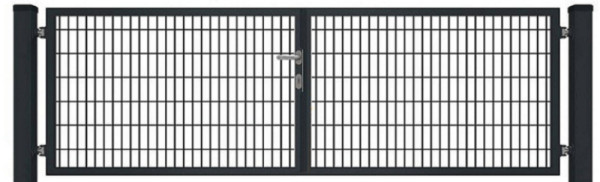 FA-Bausysteme Doppelflügeltor Anthrazit Breite 6000 mm Höhe 1600 mm, 47941